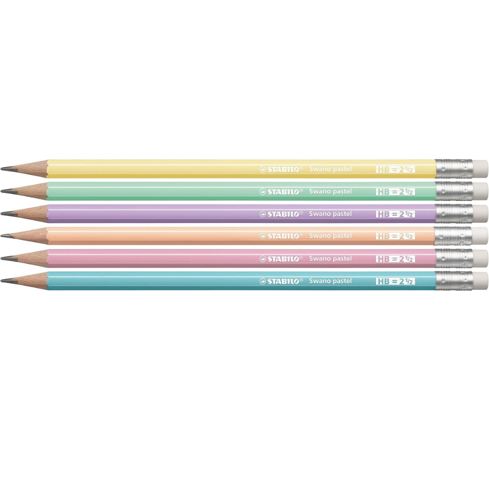 STABILO Graphite Pencil - Swano Pastel - Pack of 6