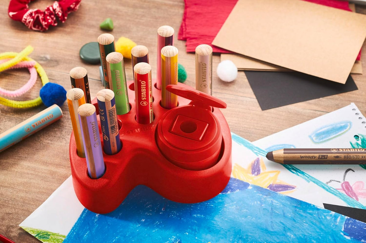 STABILO- 15 Piece Desk Set -  Woody 3 in 1