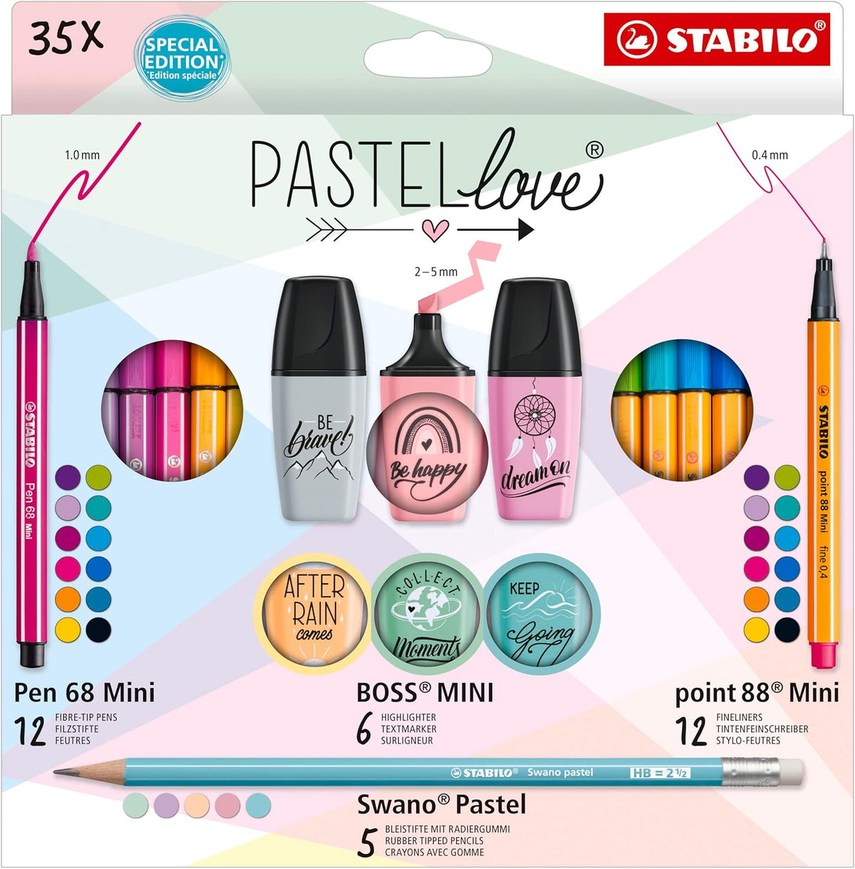 STABILO Pen Set Pastelove - Pack of 35