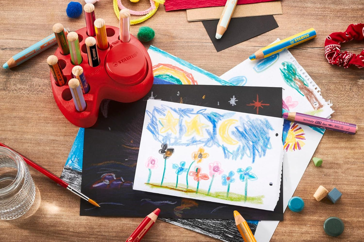 STABILO- 15 Piece Desk Set -  Woody 3 in 1