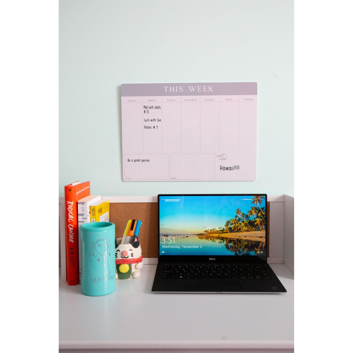 Weekly Planner Reusable Dry Erase Whiteboard