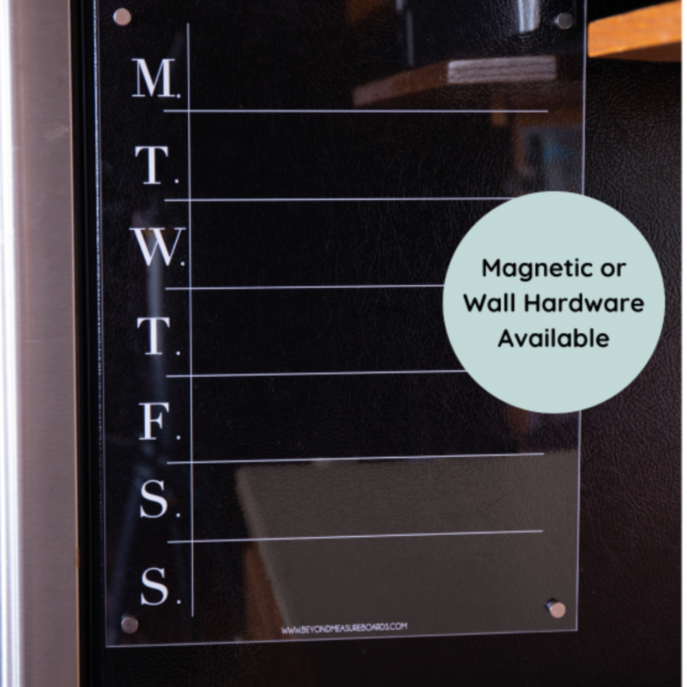 Magnetic Acrylic Weekly Planner Board