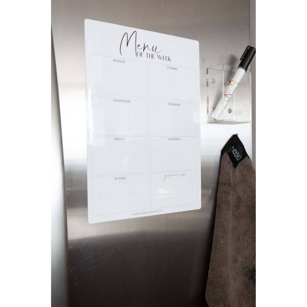 Magnetic Menu Planner Dry Erase Board