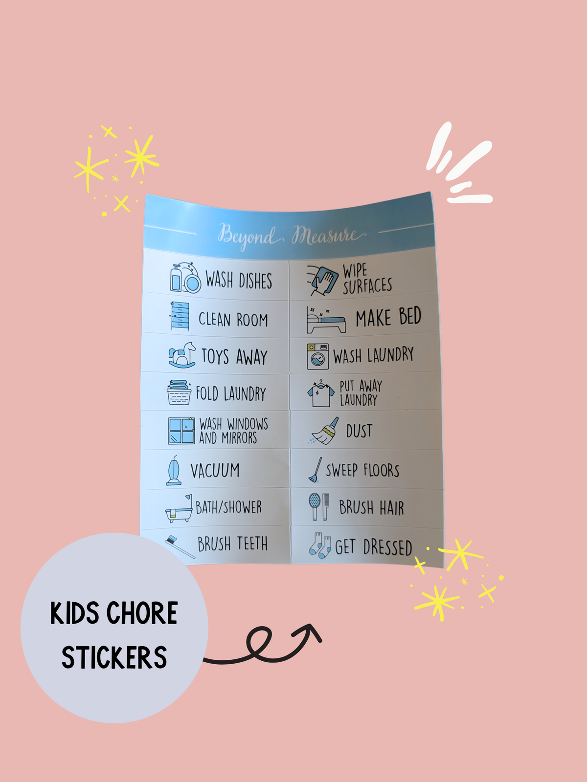 Chore Stickers | Chore Chart Visual Stickers