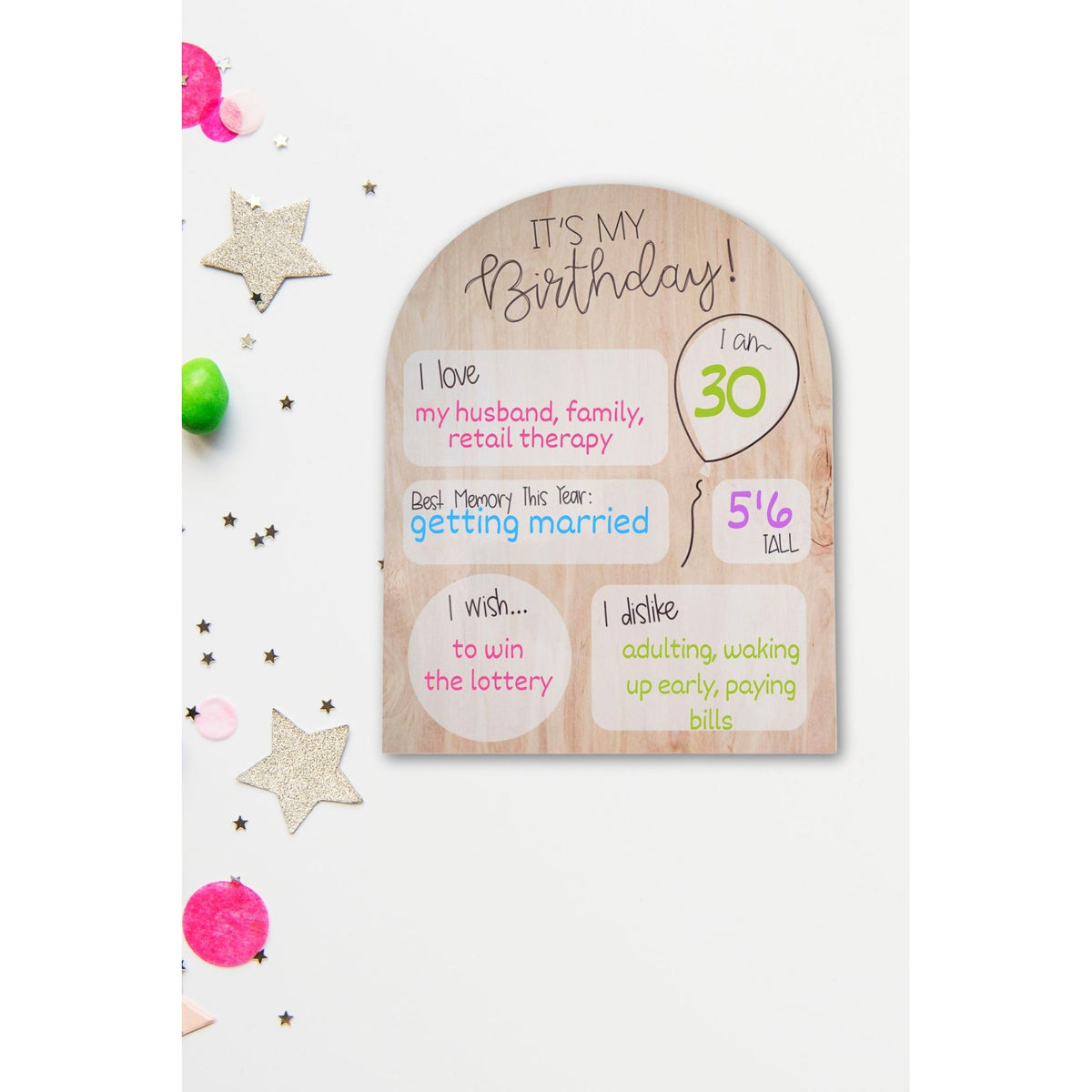 Baby + Birthday Arch Reversible Board