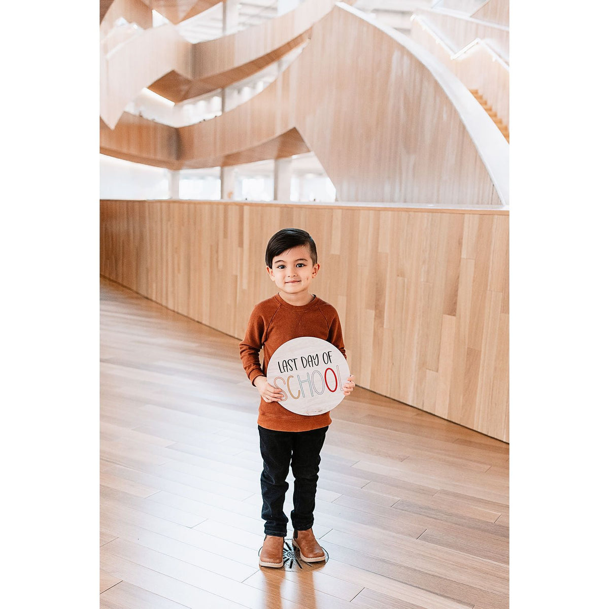 Reversible Back to School Erasable Rainbow Circle Board